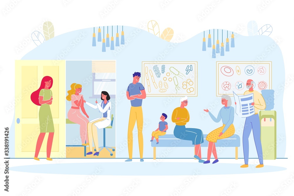 Routine Hospital Vaccination different Ages People Routine Hospital Vaccination different Ages People