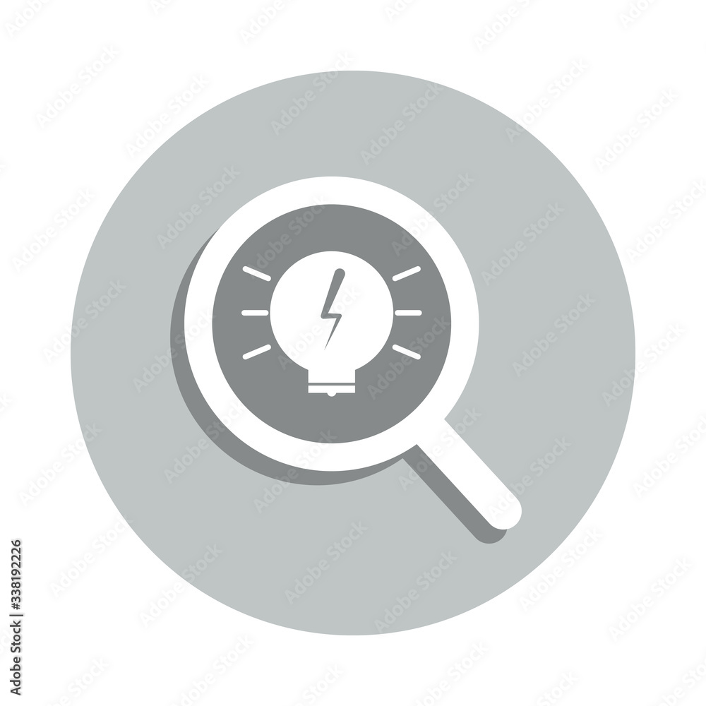 search for ideas badge icon. Simple glyph, flat vector of web icons for ui and ux, website or mobile application search for ideas badge icon. Simple glyph, flat vector of web icons for ui and ux, website or mobile application