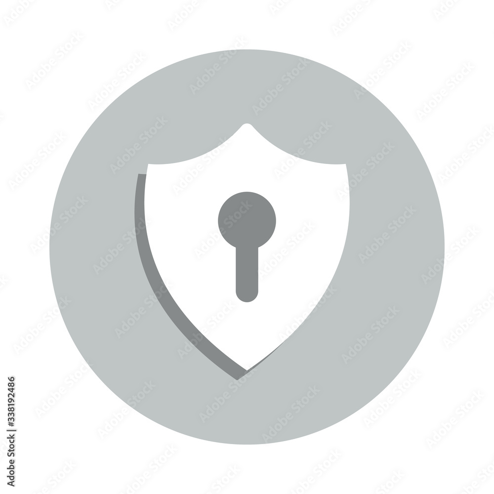 shield and keyhole badge icon. Simple glyph, flat vector of web icons for ui and ux, website or mobile application shield and keyhole badge icon. Simple glyph, flat vector of web icons for ui and ux, website or mobile application