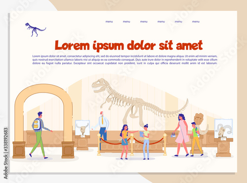 Public Paleontological Museum Exhibit Landing Page