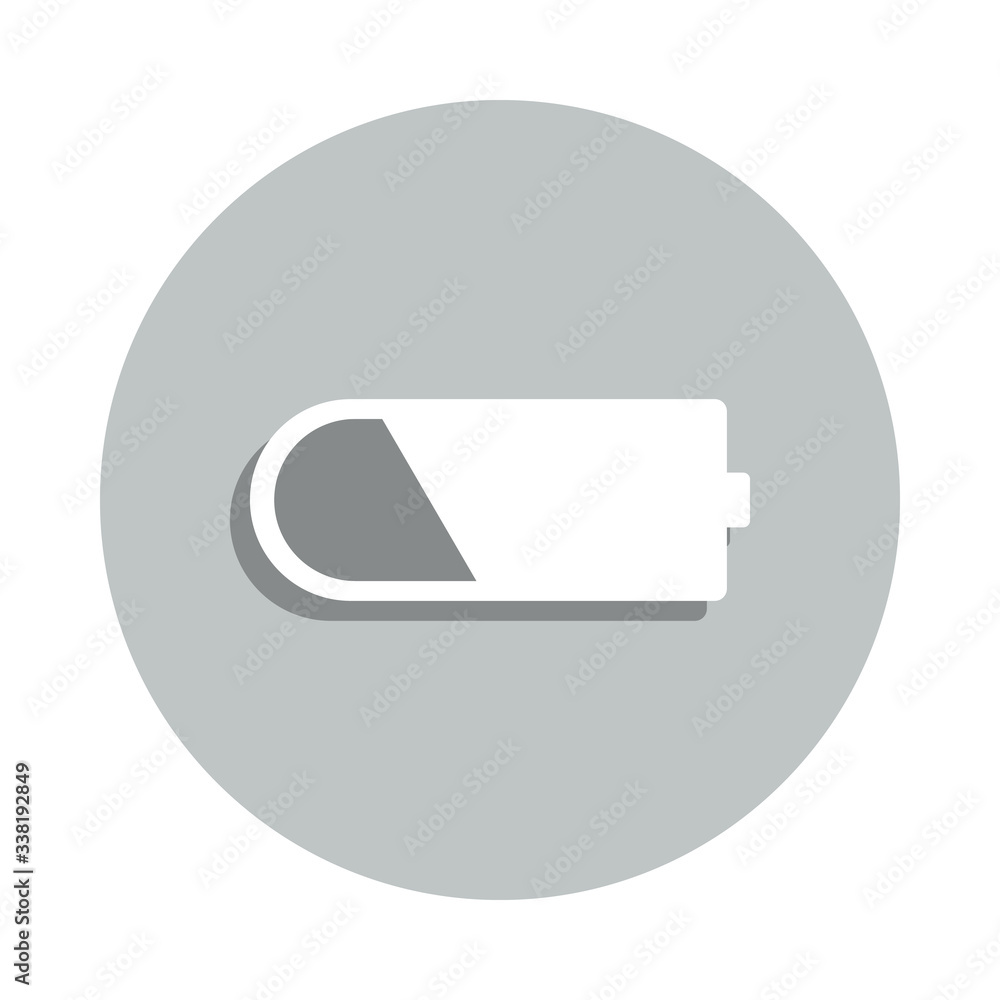 low battery badge icon. Simple glyph, flat vector of web icons for ui and ux, website or mobile application low battery badge icon. Simple glyph, flat vector of web icons for ui and ux, website or mobile application
