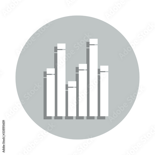 bar chart badge icon. Simple glyph  flat vector of web icons for ui and ux  website or mobile application
