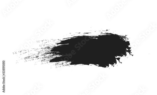 grunge brush stroke design. black ink paint texture background
