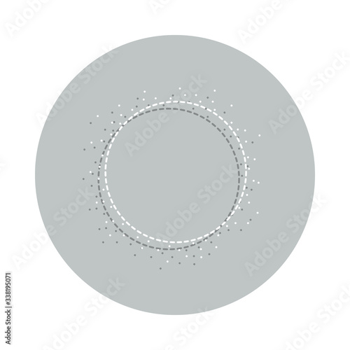 Particle round background, hand drawn in round badge icon. Simple glyph, flat vector of Background for text icons for ui and ux, website or mobile application