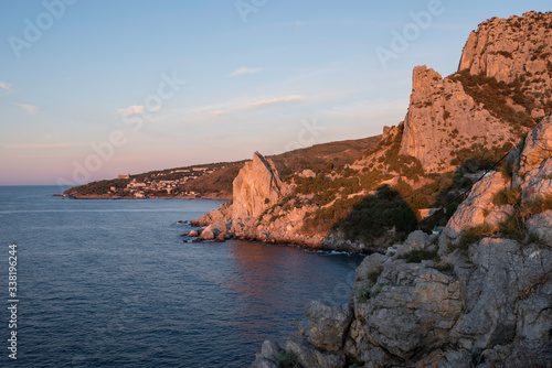 Panorama with landscape. Panorama of Crimea.