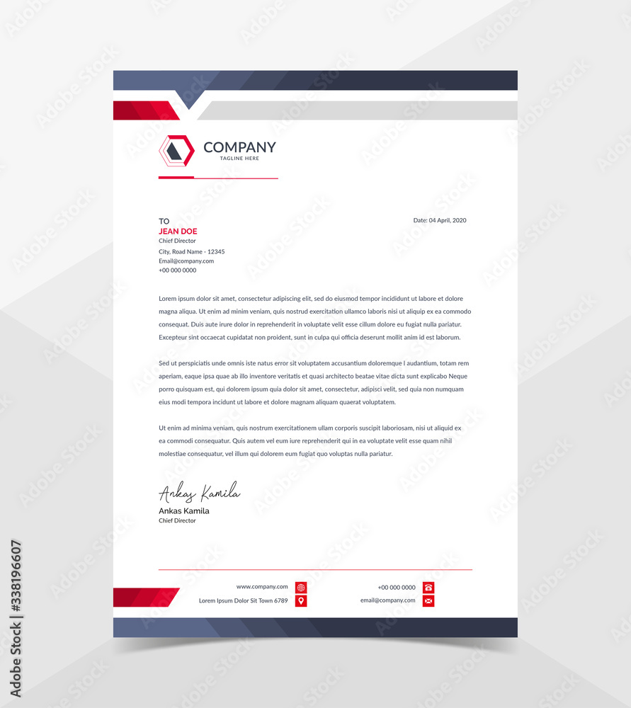 Professional And Modern Corporate Letterhead Template