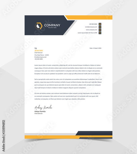 Professional And Modern Corporate Letterhead Template photo