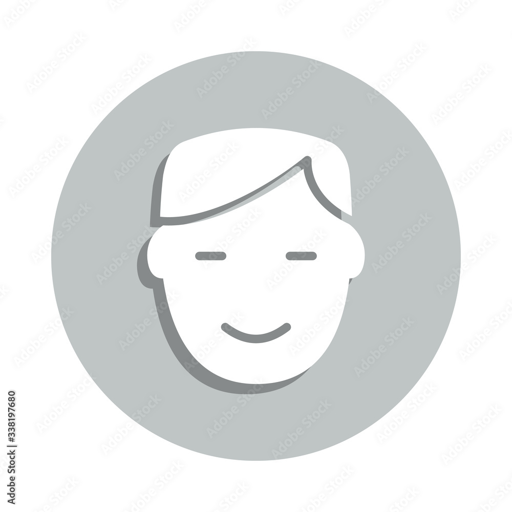 man, happy, client badge icon. Simple glyph, flat vector of Business icons for ui and ux, website or mobile application