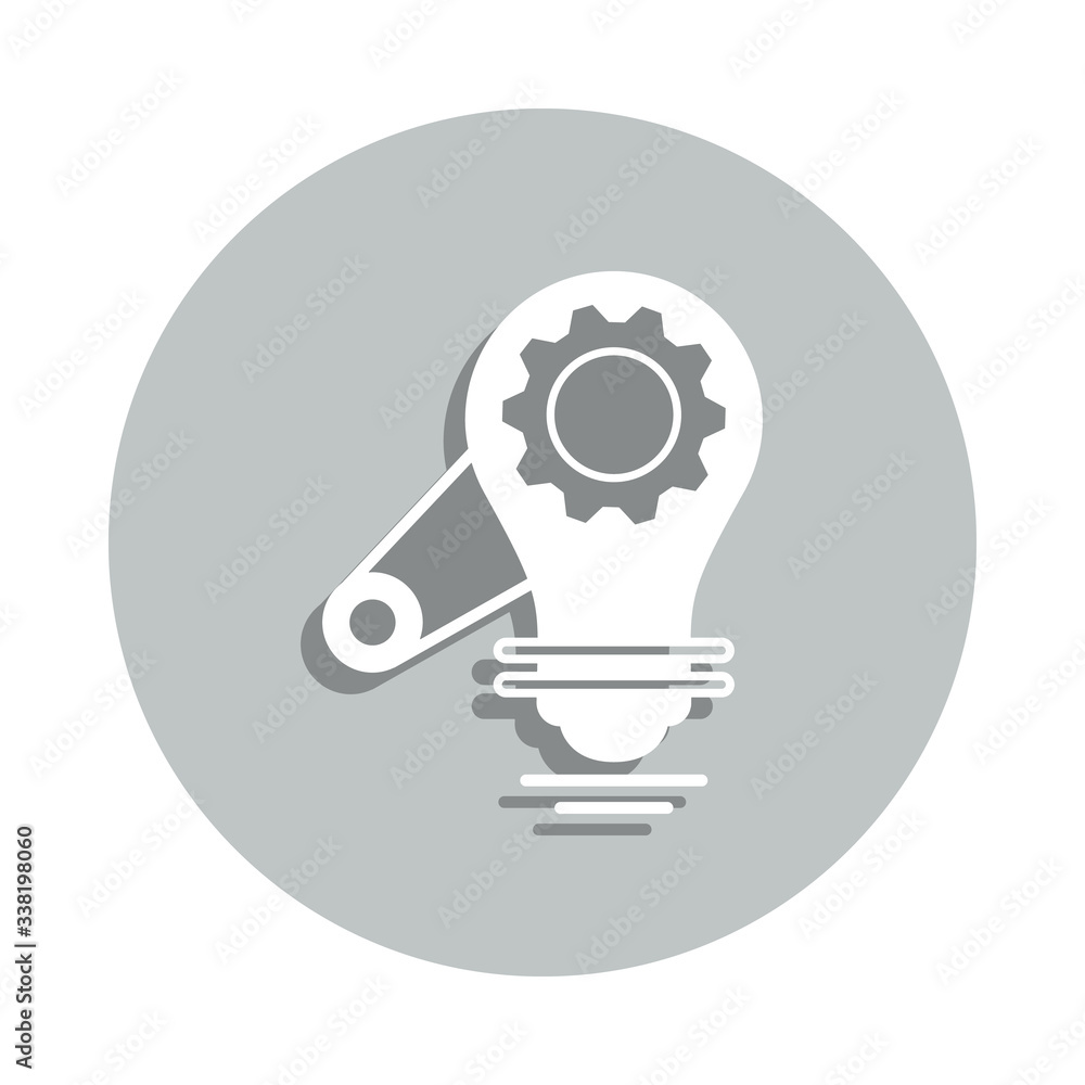 bulb, gear, light badge icon. Simple glyph, flat vector of Business icons for ui and ux, website or mobile application bulb, gear, light badge icon. Simple glyph, flat vector of Business icons for ui and ux, website or mobile application