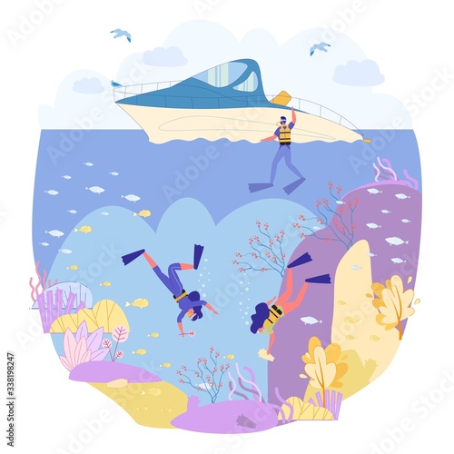 Diving from Yacht, Collecting Ocean Treasure.