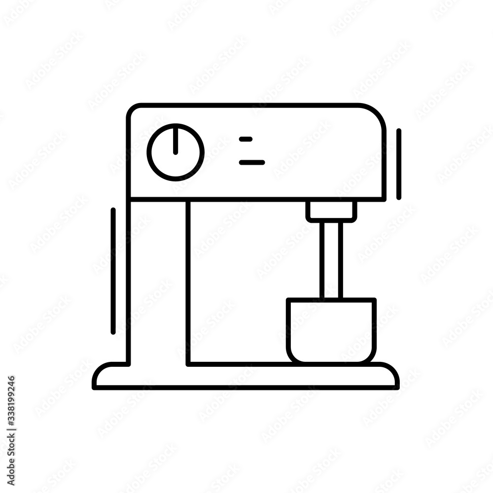 Mixer icon. Simple line, outline vector elements of kitchen object for ui and ux, website or mobile application Mixer icon. Simple line, outline vector elements of kitchen object for ui and ux, website or mobile application
