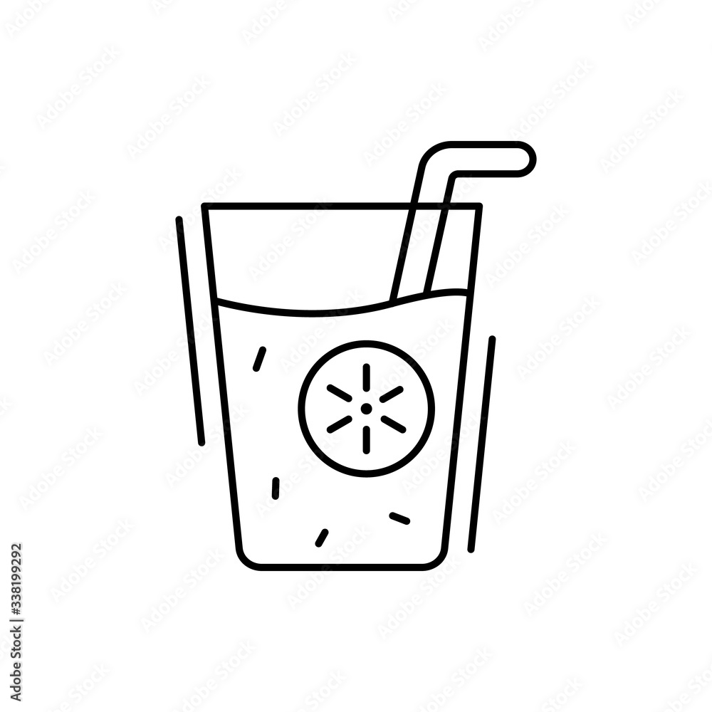Lemonade Line Icon Lemonade icon. Simple line, outline vector elements of kitchen object ...