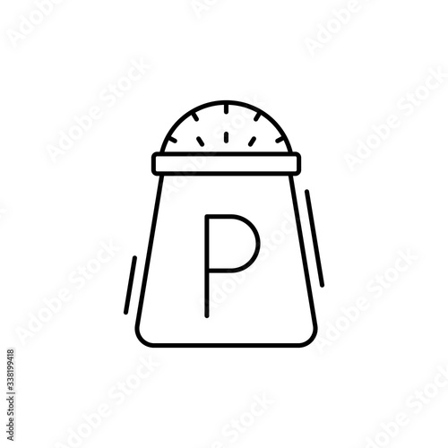 Pepper, kitchen icon. Simple line, outline vector elements of kitchen object for ui and ux, website or mobile application
