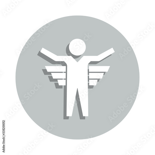 businessman, excitation badge icon. Simple glyph, flat vector of Business icons for ui and ux, website or mobile application