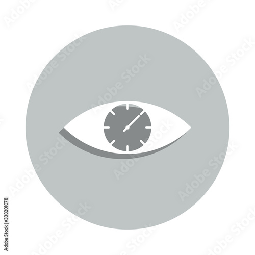 eye, clock, monitoring badge icon. Simple glyph, flat vector of Business icons for ui and ux, website or mobile application