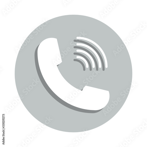 handset, signal, call badge icon. Simple glyph, flat vector of Business icons for ui and ux, website or mobile application