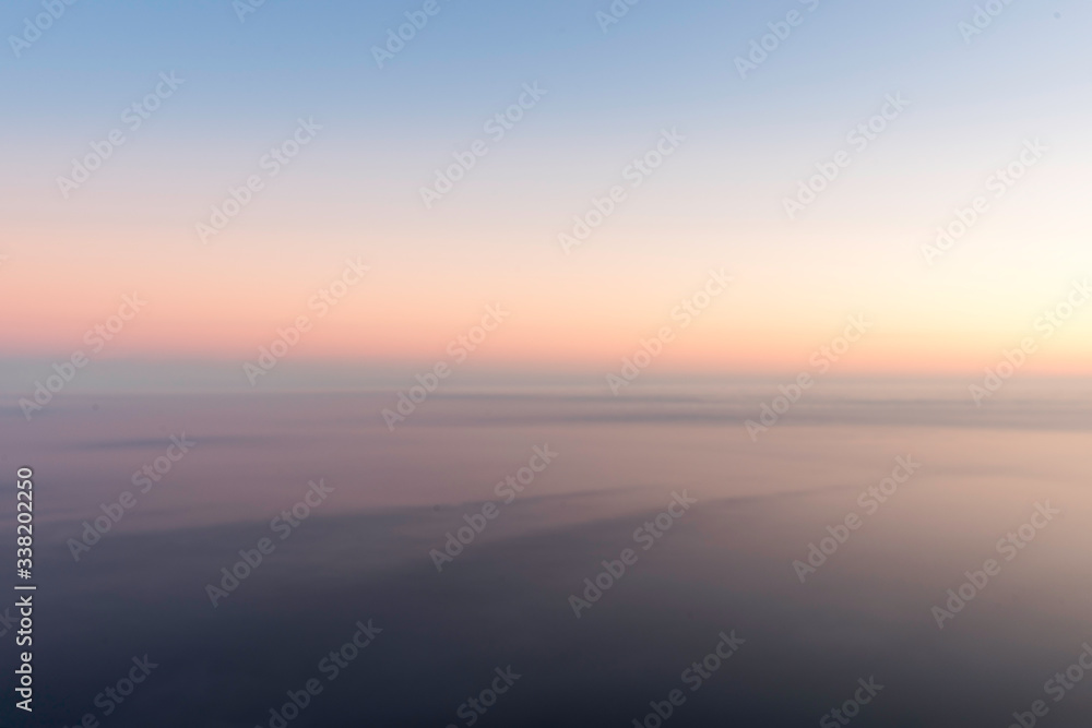 The blue sky. The color background. Multicolored evening background. Sea in the evening. Evening sky.