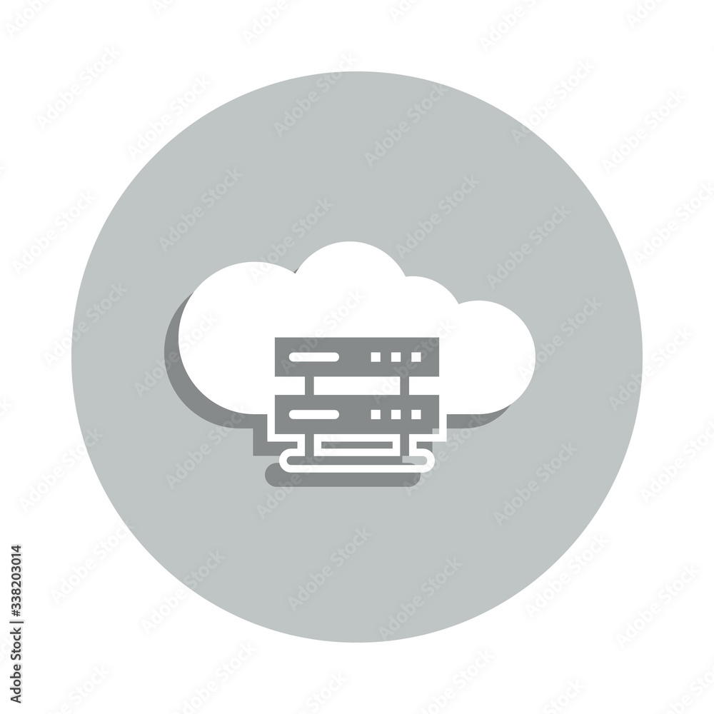 cloud, server, cloud hosting badge icon. Simple glyph, flat vector of Business icons for ui and ux, website or mobile application cloud, server, cloud hosting badge icon. Simple glyph, flat vector of Business icons for ui and ux, website or mobile application