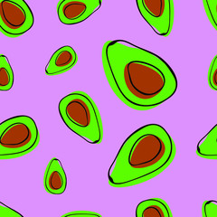 Acrylglasbilder Avocadomuster Abstraktes Avocado Muster Modern Grün  © Daria