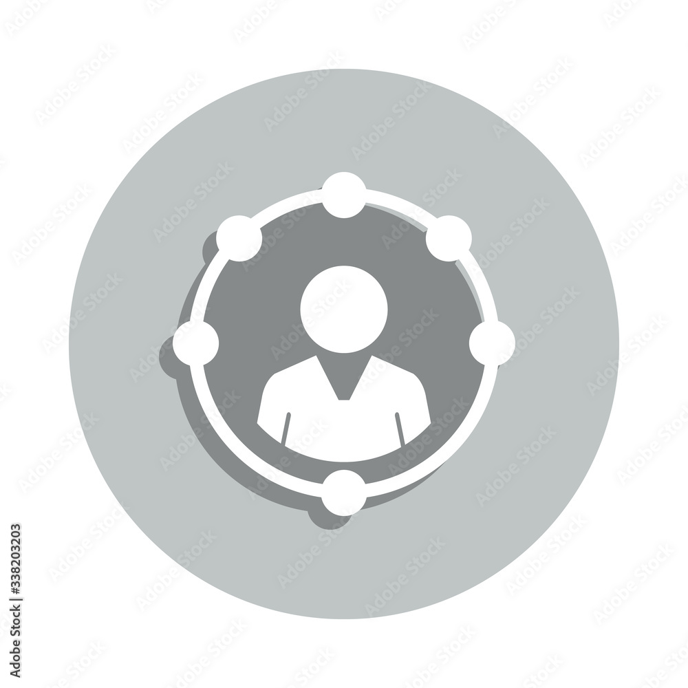 circle, worker, responsibility badge icon. Simple glyph, flat vector of Business icons for ui and ux, website or mobile application circle, worker, responsibility badge icon. Simple glyph, flat vector of Business icons for ui and ux, website or mobile application