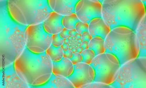 fractal spiral, bublles photo