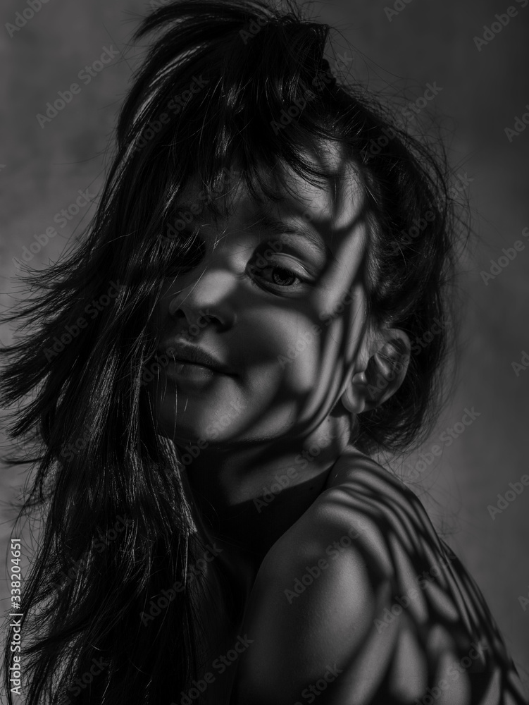 Fashion make-up from a young model close-up. make-up art.