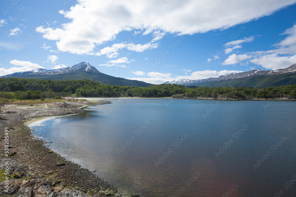 Lapataia bay landscape, Tierra del Fuego, Argentina