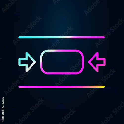 center, editorial nolan icon. Simple thin line, outline vector of Editorial design icons for ui and ux, website or mobile application