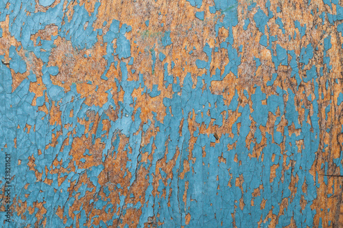 Seamless texture of shabby paint on a wooden surface
