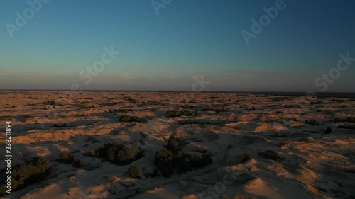 Sunset over the desert