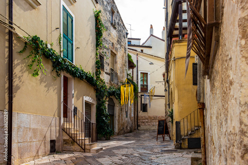  Old town street view in Altamura, Apulia, Italy