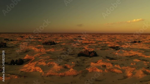 Martian sunset over the desert