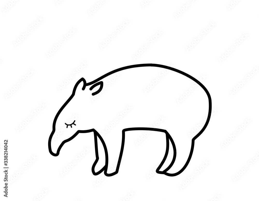 バク(線画) バク(線画)
