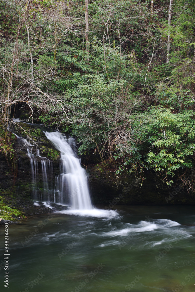 Waterfall in the Great Smoky Mountains. Waterfall in the Great Smoky Mountains.