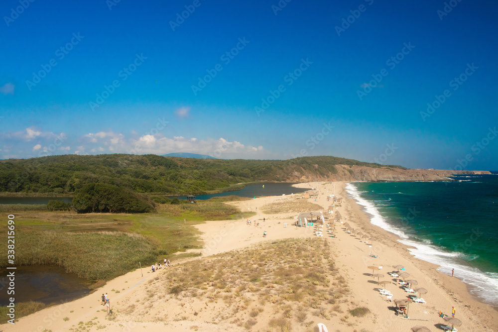 View to wild beach-Sinemorets one place  in Bulgaria from Black Sea