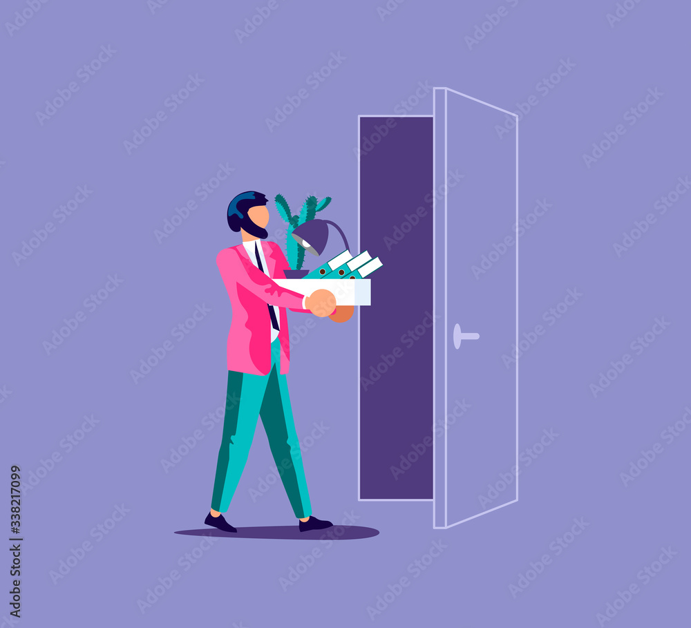 Fototapeta premium Job reduction metaphor