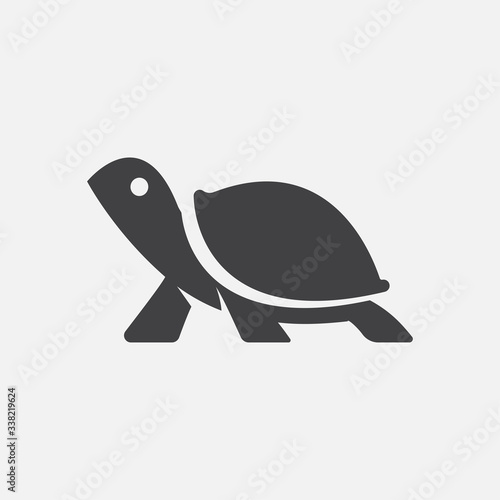 Turtle Icon Flat Graphic Design, turtle flat sign, turtle symbol, logo illustration photo