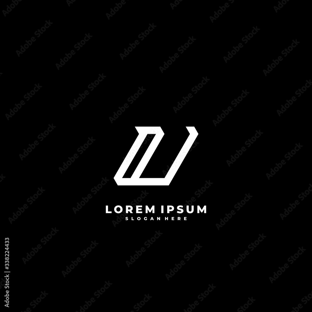 Initial Logo U Template. Thin lines elegant letter U. Initial Logo U Template. Thin lines elegant letter U.