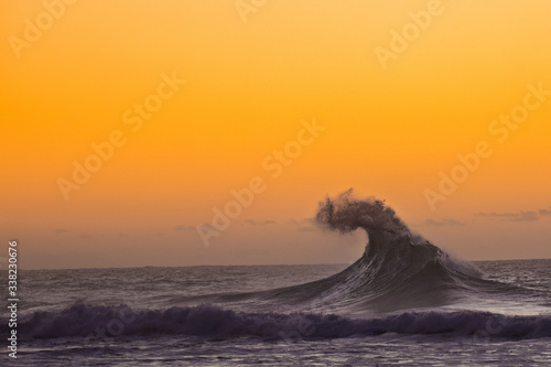 sunset over the sea photo