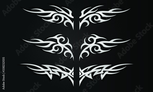 Vector illustration of isolated Tribal tattoo pattern