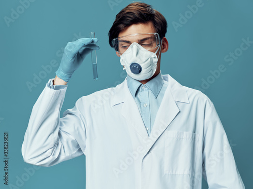 young doctor with mask