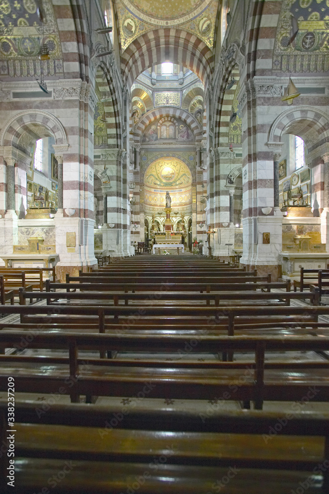 Interior Chapel at Notre Dame de la Garde, Marseilles, France