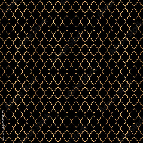Art deco trellis lines seamless pattern vector graphic design.