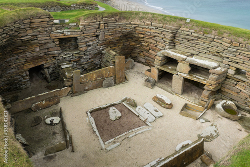 Skara Brae Prehistoric Stone Age House on Orkney