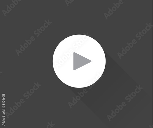 Free Download play button icon, flat logo app vector illustration - GFXLoad
