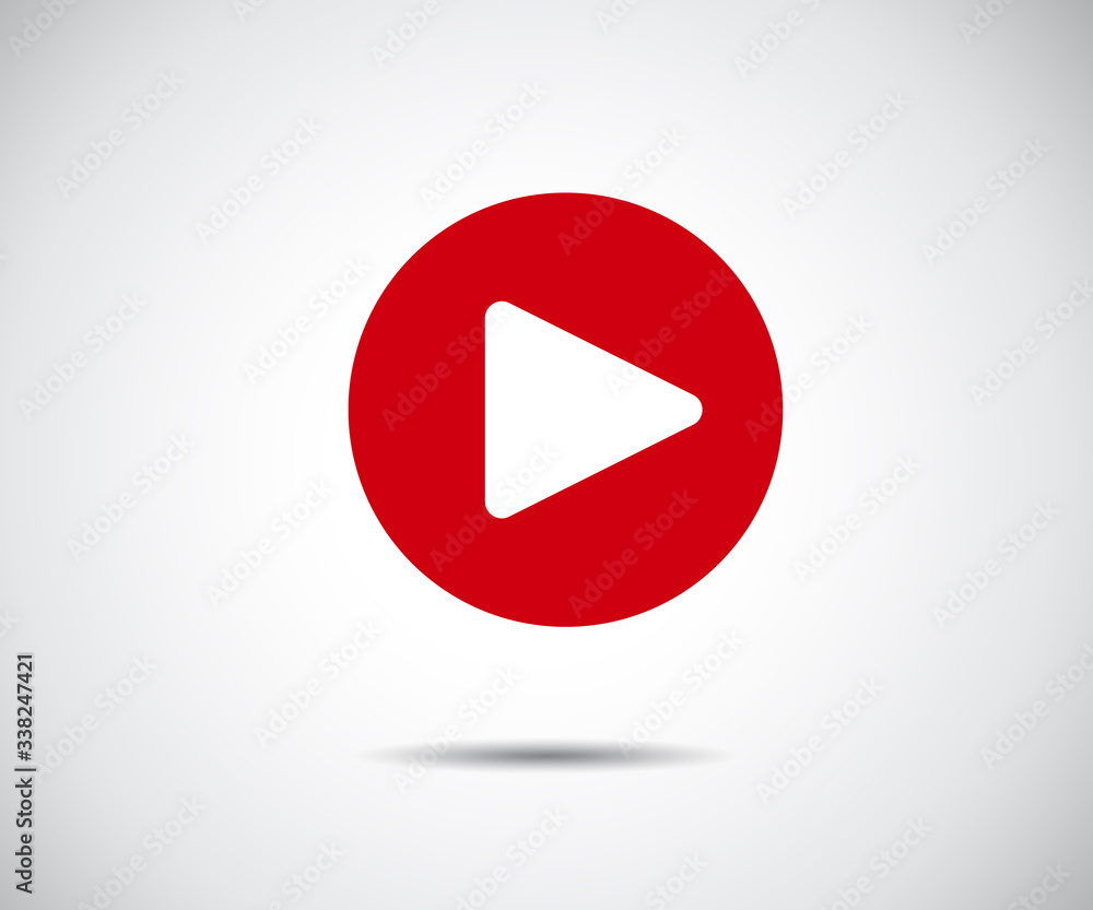 play button icon, flat logo app vector illustration play button icon, flat logo app vector illustration