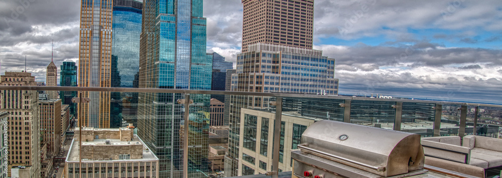 View of the Minneapolis Skyline from a downtown building