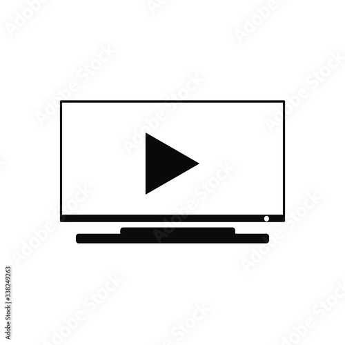 television icon vector illustration, chanel tv media lcd design monitor icon music symbol audio speaker
