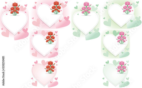 Carnation-themed Decorative Background.A background that gave a change in size to the same design.Good background for A4 size.Background for appreciation and celebration with carnations theme.