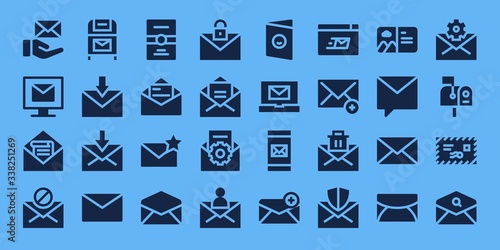 postage icon set